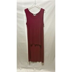 Indigo Thread Co. Womens XL Sleeveless Maroon Vicose Soft Dress